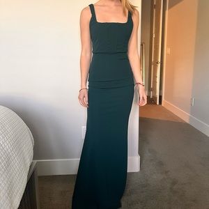 Small Windsor Green Corset Maxi Dress